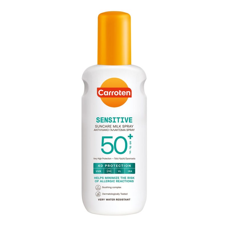 Carroten Sensitive Milk Spray Spf 50+ 200ml Sun Care & Protection