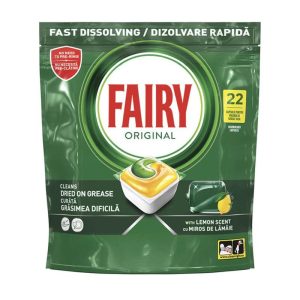 Fairy Dishwasher 22 capsules with Lemon scent Household
