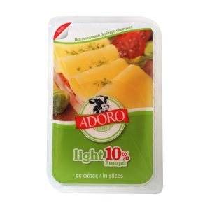 Adoro Light 10% Sliced Cheese 175g Cheese