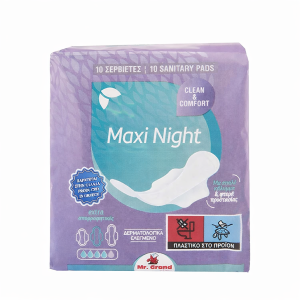 Mr Grand Maxi Night Sanitary Pads 10pcs Feminine Care